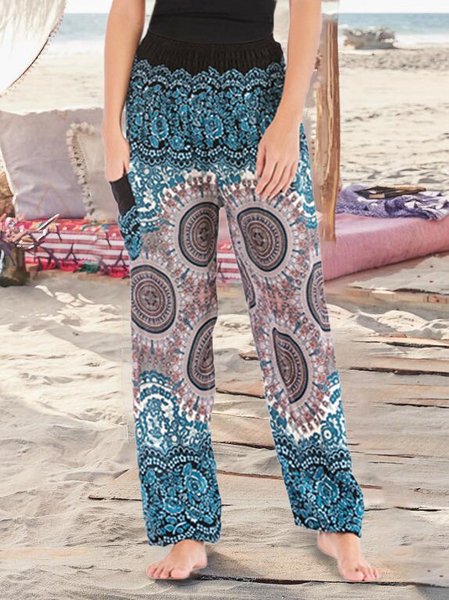 

Tribal Vintage Straight Leg Pants, White, Wide Leg Pants