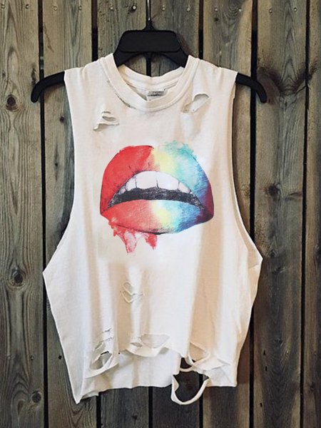 Top Casuale, Bianco, Tops