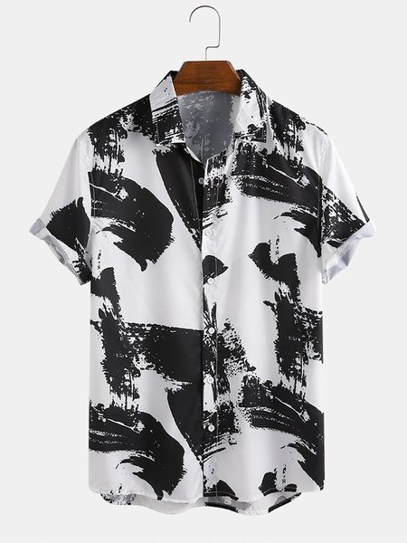

White Casual V Neck Cotton Shirts & Tops, Blouses&Shirts