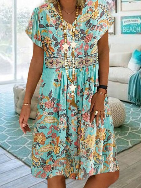 

Abito Floreale, Verde, Casual Dresses