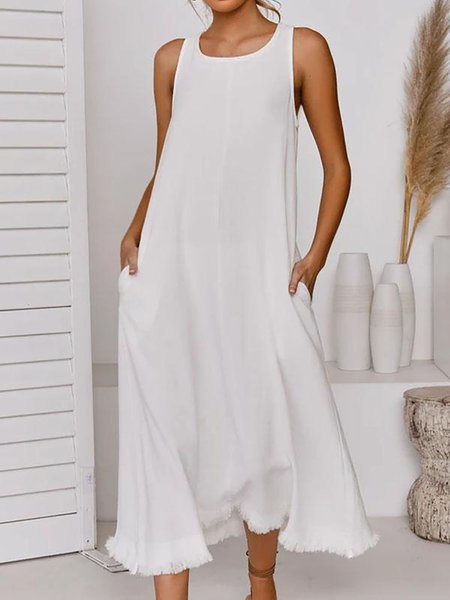 

Midi Abito Elegante, Bianco, Summer dresses