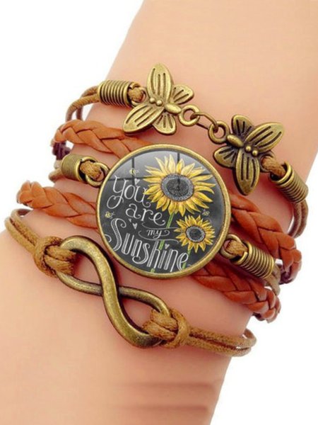 

JFN Fashion Casual Alloy Sweet Jewelry Vintage Bracelet, Brown, Bracelets