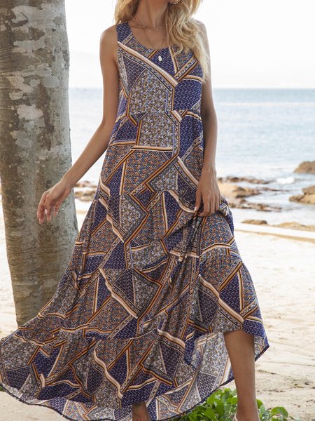 

Pink-Yellow Swing Beach Maxi Dress, Maxi Dresses