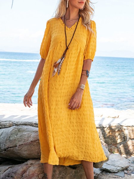 

Yellow Swing Holiday Midi Dress, Midi Dresses