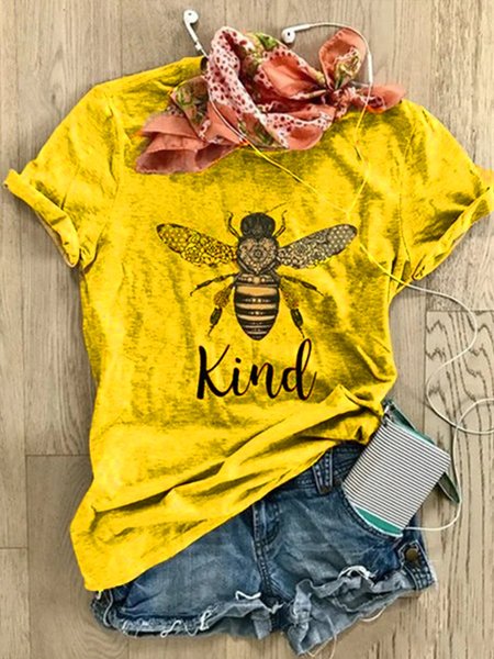 

Top Casuale a Maniche Corte, Giallo, Tops