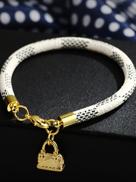 

Pu Bracelets, White, Winter Clearance
