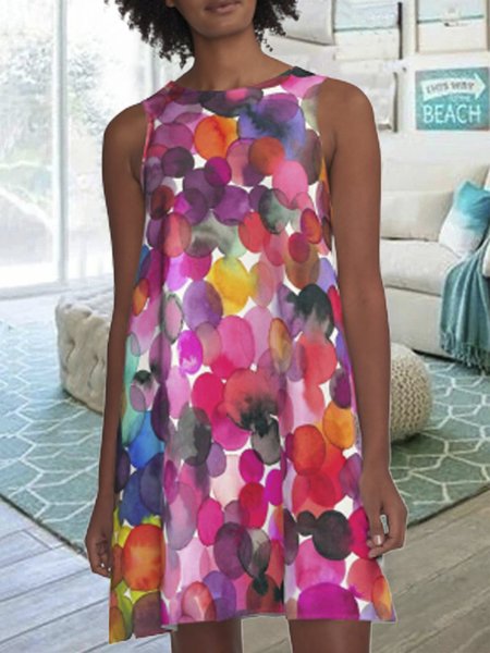 

Abito a Pois Casuale A-line, Multicolore, Dresses