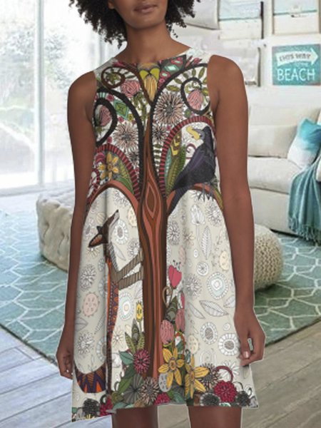 

Womens Multicolor Casual A-line Weaving Dress, Auto-Clearance