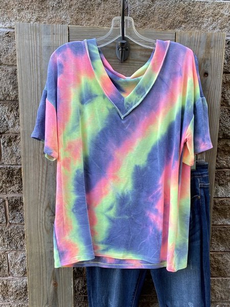 

T-Shirt Casuale di Misto Cotone, Colore, T-Shirts