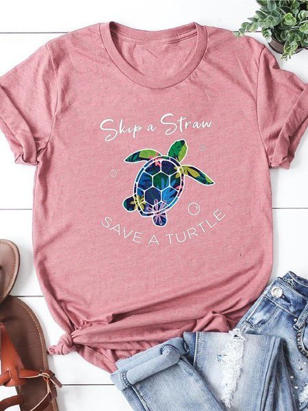 

Printed Cotton-Blend Casual Shirts & Tops, Pink, Tops