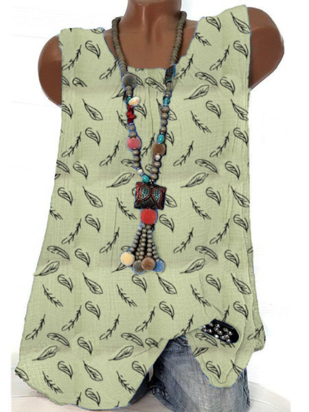 

Top Leaves Vintage, Verde, Tank Top