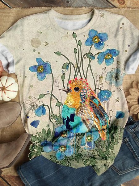 

Top Animale Casuale, Multicolore, Tops