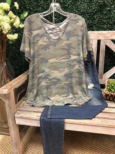 

Top di Cotone, Verde, T-Shirts