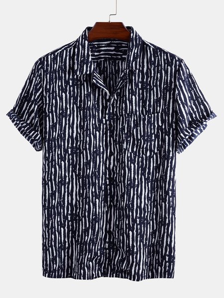 

Misto Cotone Di base Camicie, Blu, Men's Top