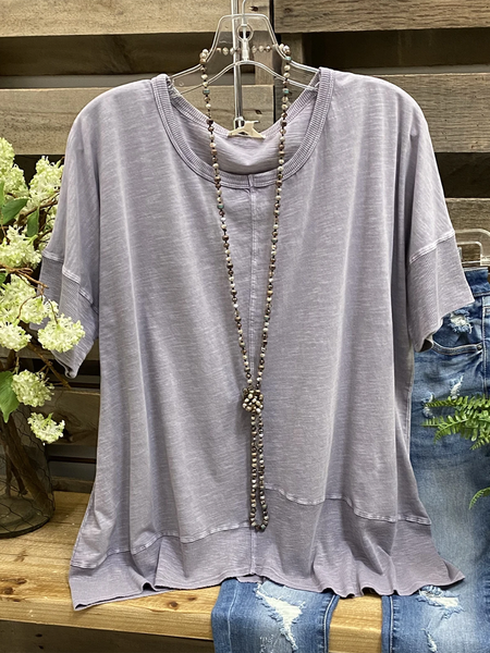 

Top a Girocollo, Grigio, Tops