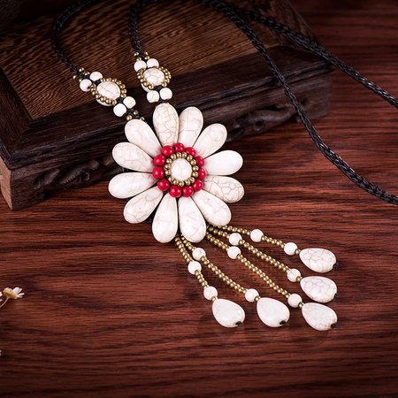 

Vintage Elegant Beach Holiday Date Daily Wedding Casual Seaside Necklaces, White, Necklaces
