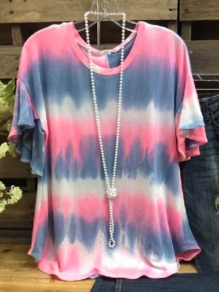 

T-Shirt di Cotone, Rosa, Tops