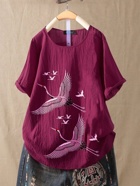 

Violet Vintage Cotton-Blend T-shirt, Tops