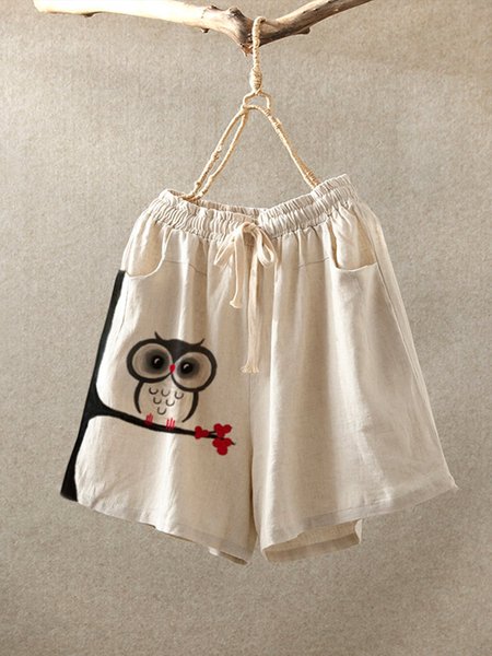 

Pantaloni Vintage di Misto Cotone, Cachi, Shorts