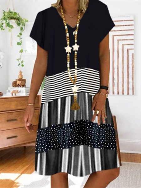 

Graphic Printed Casual T-shirt, Color6, Dresses