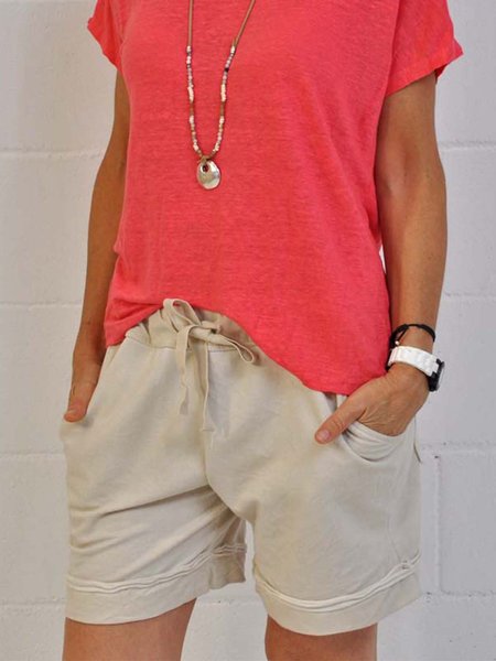 

Pantaloni con Tasche, Albicocca, Shorts