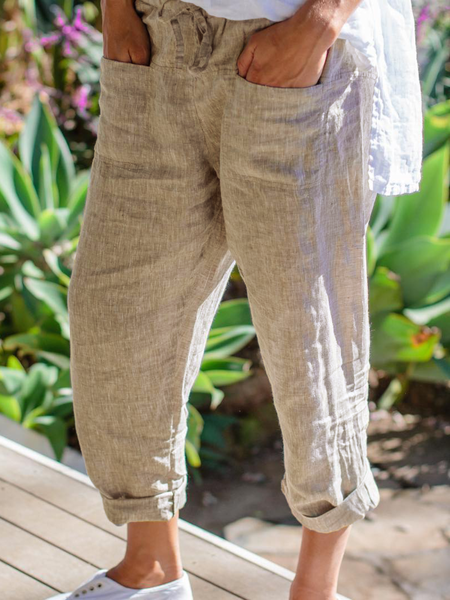 

Plus size Casual Solid Pants, Gray, Pants