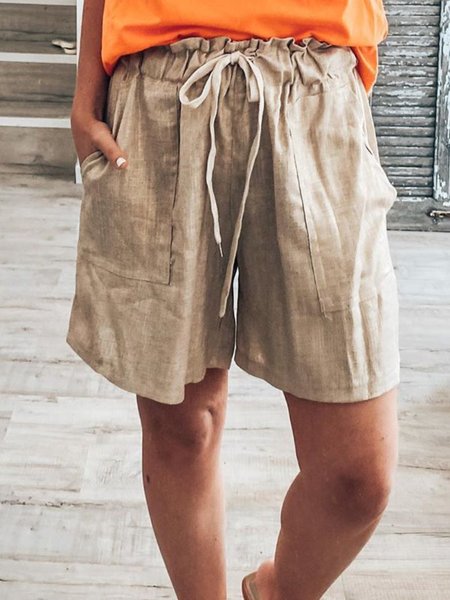 

Pantaloni con Tasche Semplice, Cachi, Shorts