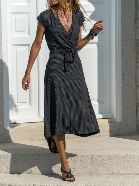 

Abito Casuale a Pois, Nero, Summer dresses