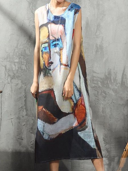 

Abito Vintage Stampato Floreale, Multicolore, Linen & Cotton Dresses