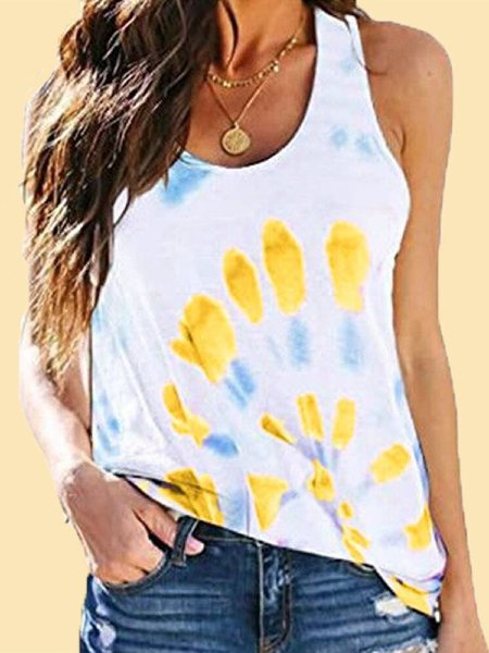 

Sleeveless Casual Cotton Shift Shirts & Tops, Yellow, Tank Tops