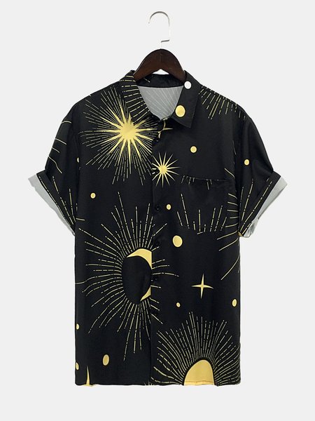 

Men's Black Shirt Collar Casual Shirts, Men's Floral shirt