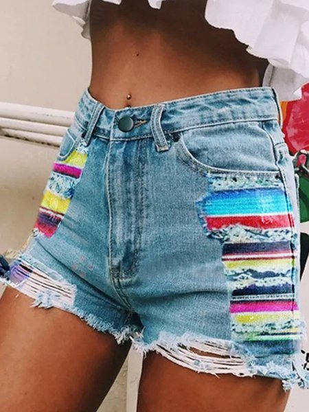 

Casual Denim Denim shorts, Blue, Bottoms