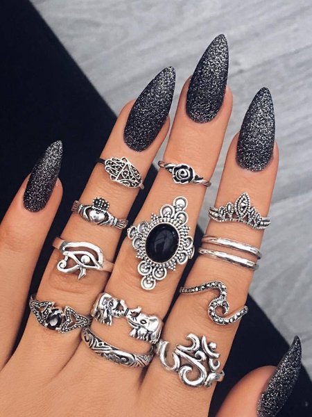 

Alloy Sexy Rings Set, Silver, Rings