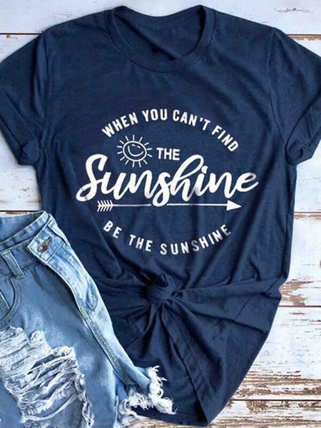 

Blue Letter Short Sleeve Floral-Print Shirts & Tops, T-shirts