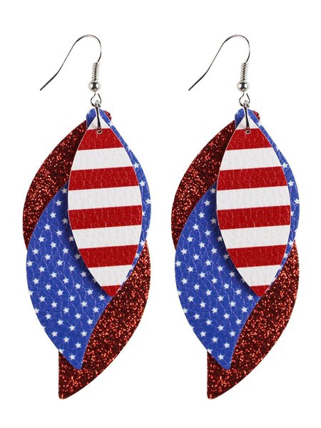 American Independence Day Flag Earrings, Sets4, Earrings