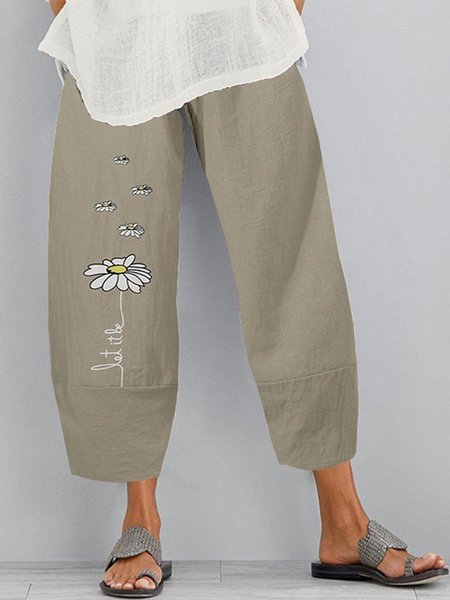 

Pantaloni Vintage Margherita Stampato Casuale, Cachi, Pants
