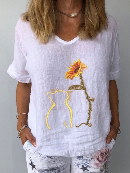 Casuale Dritto Top, Bianco, Blouses & Shirts