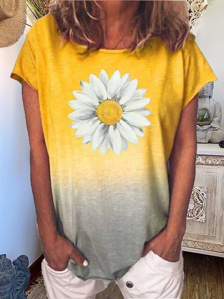 

Casual Short Sleeve Shirts & Tops, Yellow, Blouses