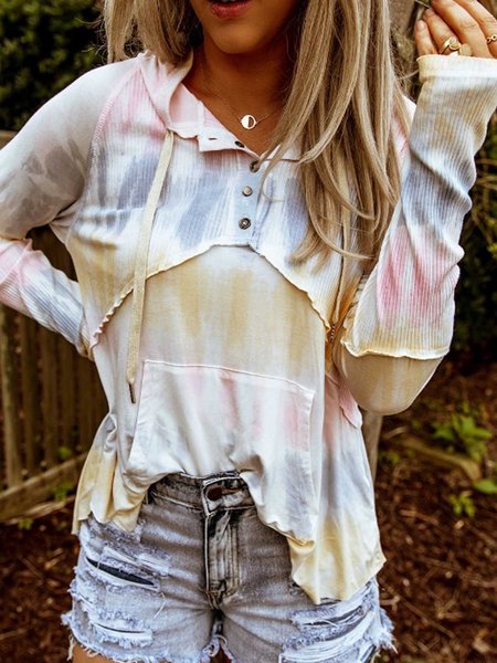 

Top Colore-block Cotone Patchwork, Multicolore, Blouses & Shirts