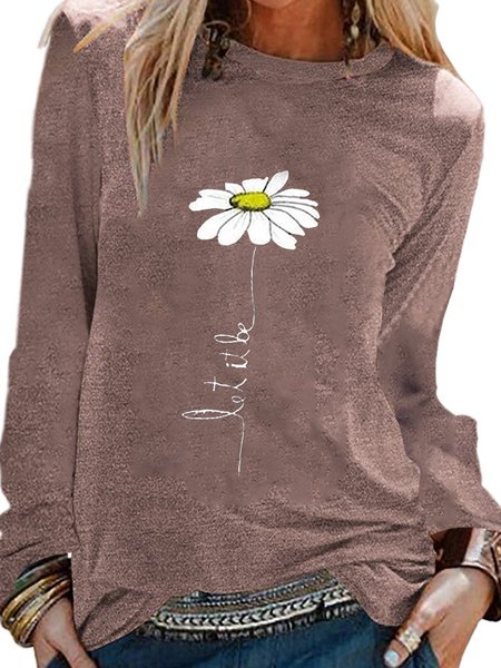 

Long Sleeve Floral-Print T-shirt, Pink, Hoodies & Sweatshirts