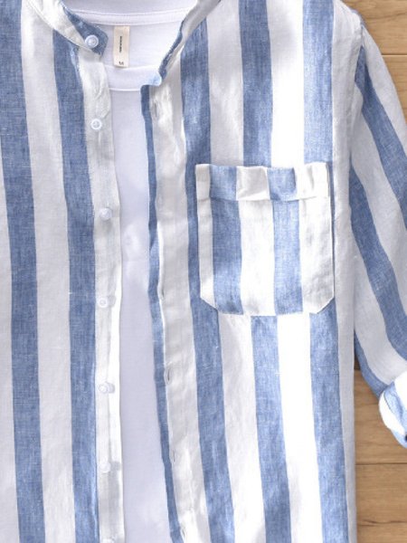 

Blue Casual Printed Shirts, Men's basic shirt