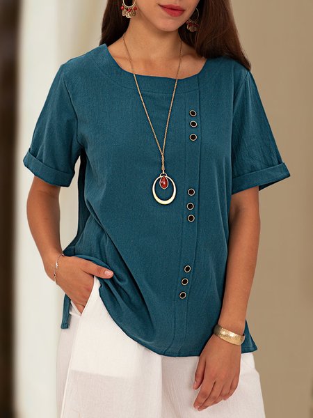 

T-Shirt Casuale, Blu, Blouses & Shirts