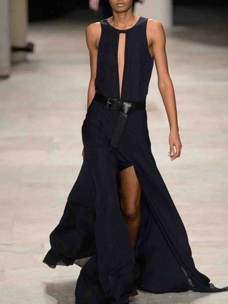 

Abito Cocktail di Cotone, Nero, Dresses