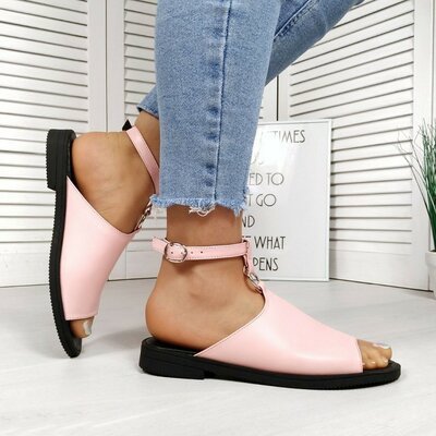 

Date Leatherette Sandals, Pink, Sandals
