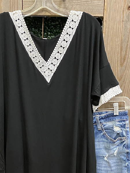 

Top Casuale, Nero, T-Shirts
