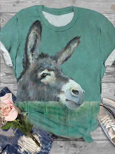 

T-Shirt di Misto Cotone, Colore, T-Shirts