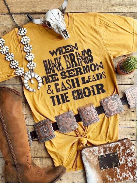 

Yellow Jersey Crew Neck Shift Vintage Shirts & Tops, Tops