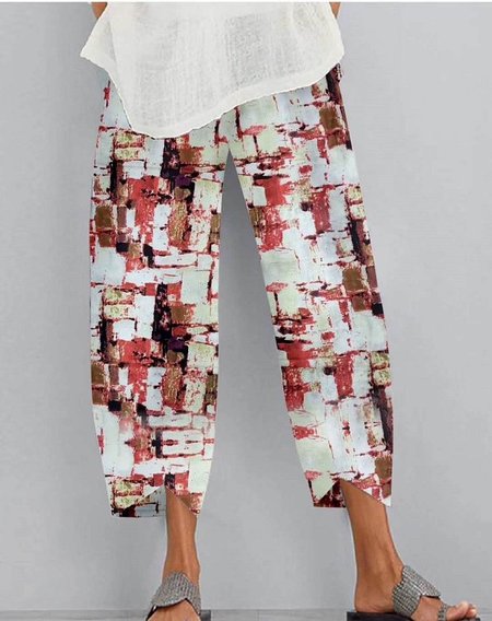 

Pantaloni di Misto Cotone, Rosso, Pants