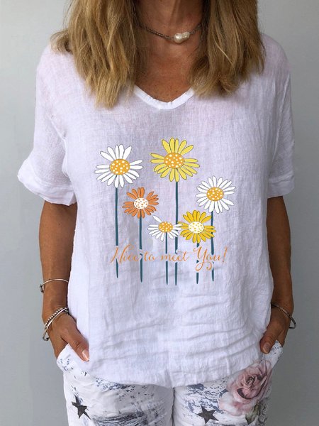 

Short Sleeve Casual Shirts & Tops, Yellow, Blouses
