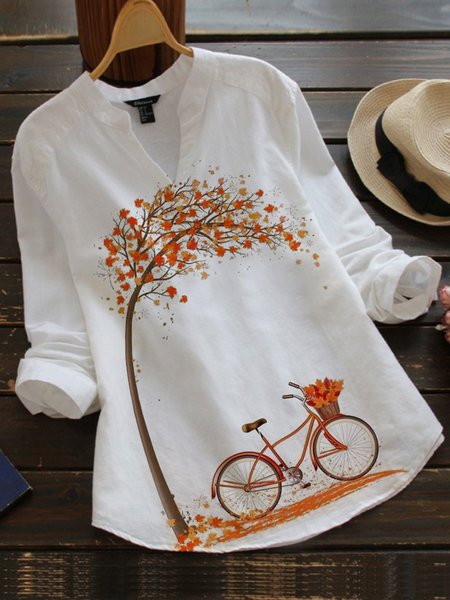 

Top Vintage di Misto Cotone, Bianco, Blouses & Shirts